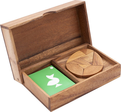 Oeuf double tangram Longfield – jeu de puzzle en bois – jeu de réflexion éducatif – forme d'œuf tangram – casse-tête logique – cœur d'ange