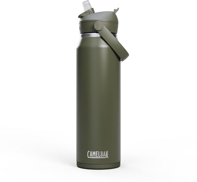 Gourde Camelbak Thrive Flip Straw - 1 l - acier inoxydable - avec paille - bouteille d'eau isolante - vert