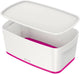 Boîte de rangement Leitz mybox® - avec couvercle - rose blanc