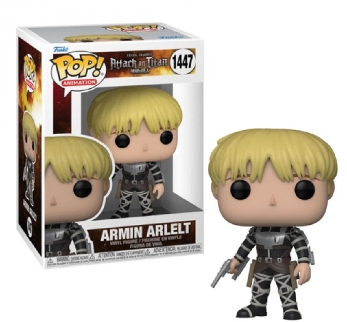 Animation Funko pop : attaque sur titan - armin arlelt - pop #1447