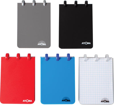 Carnet Atoma ft a7, carreaux 5 mm, couleurs assorties