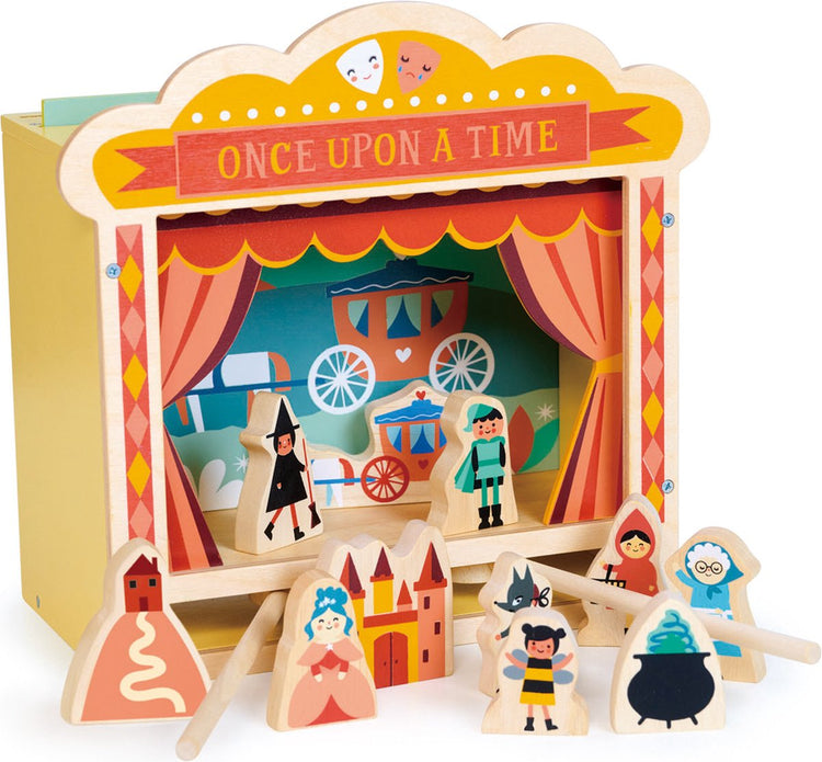 Histoire Mentari - mini théâtre - 24,5x13x24cm - bois - 3 ans