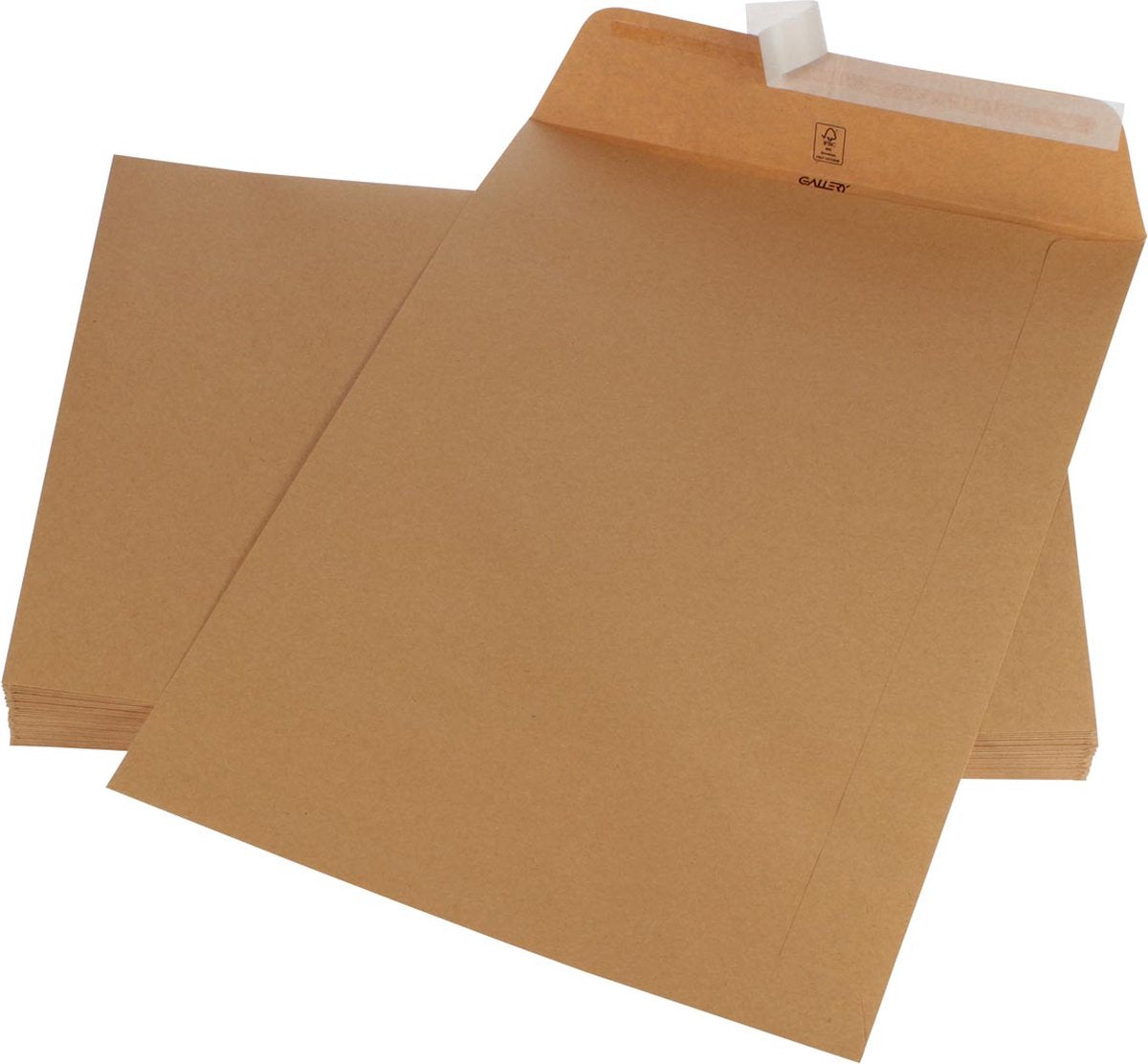Enveloppes Gallery format 250 x 350 mm fermeture à bande kraft marron boîte de 250 pièces