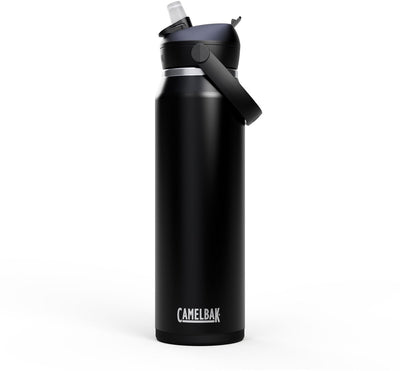 Gourde Camelbak Thrive Flip Straw - 1 l - acier inoxydable - avec paille - bouteille d'eau isolante - noir