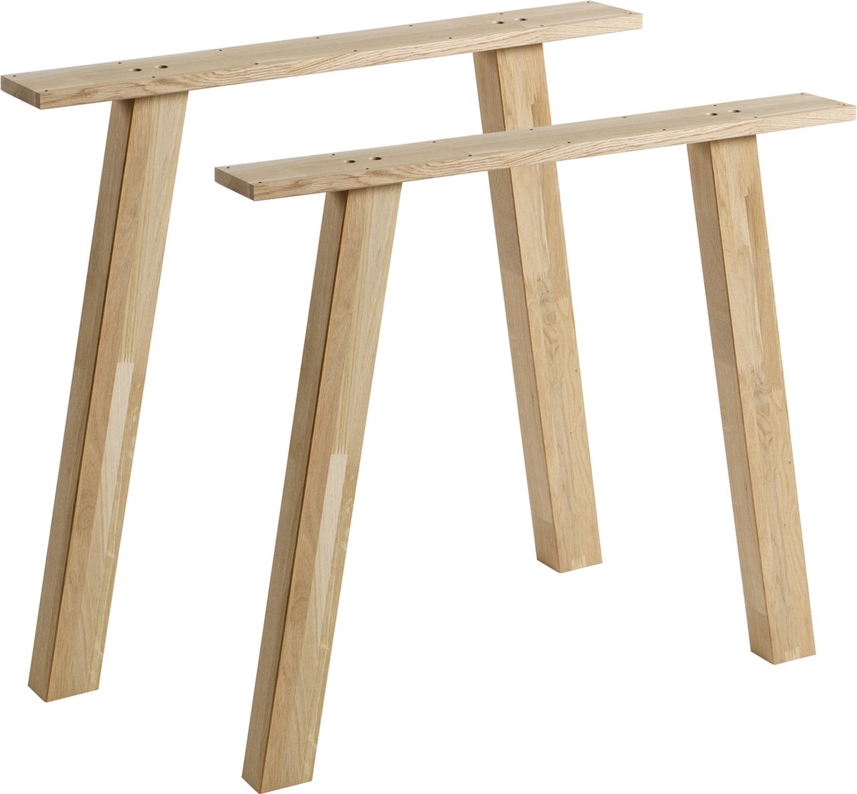 Woood tablo a leg - chêne - transparent - lot de 2