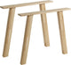 Woood tablo a leg - chêne - transparent - lot de 2