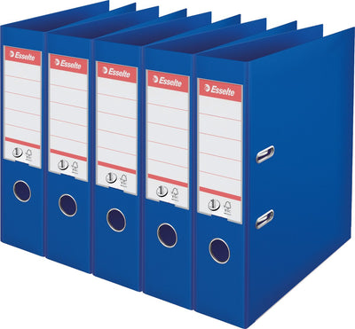 Classeur Esselte nr.1 Viviva - largeur de dos 75 mm - pack économique (5 pièces) - bleu