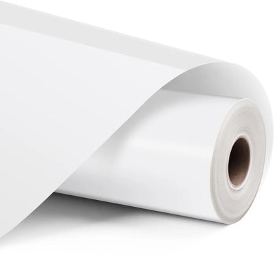 Loklik vinyle thermocollant - vinyle de transfert thermique - personnaliser vêtements et textiles - vinyle de transfert thermique basic 12 m - blanc - 30,5 x 1200 cm