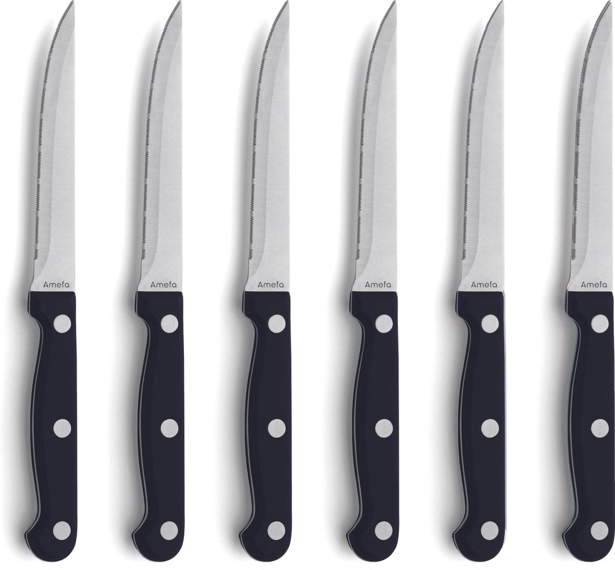 Set de couteaux à steak Amefa - 6 pièces - 6 personnes - va au lave-vaisselle - couteau à découper