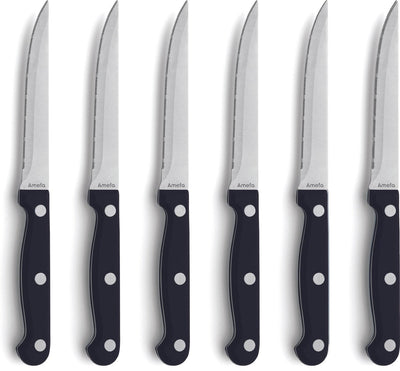 Set de couteaux à steak Amefa - 6 pièces - 6 personnes - va au lave-vaisselle - couteau à découper