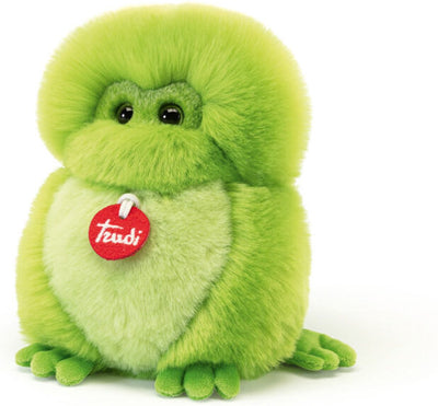 Trudi - peluche peluche grenouille 19 cm - fait main en Italie - peluche de haute qualité - peluche pour garçons et filles - vert - 14x19x13 cm taille s