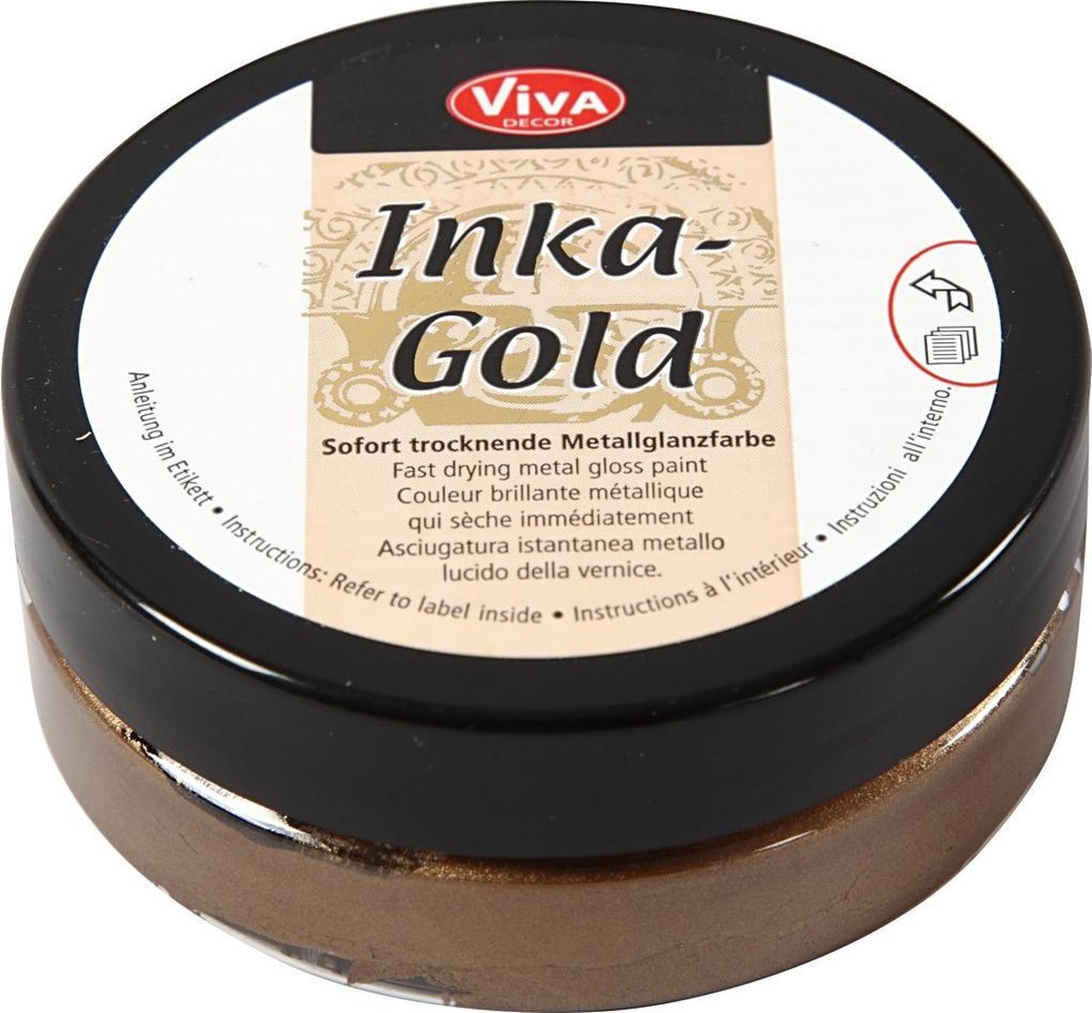 Creativ Company Inka-Gold Glosswax Brown Gold, 50 ml