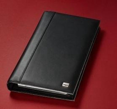Classeur à anneaux pour cartes de visite Sigel - torino - cuir - noir - pour 160 cartes - si-vz204