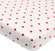 Meyco baby sweet heart drap-housse matelas pour parc - blanc rouge - 75x95cm