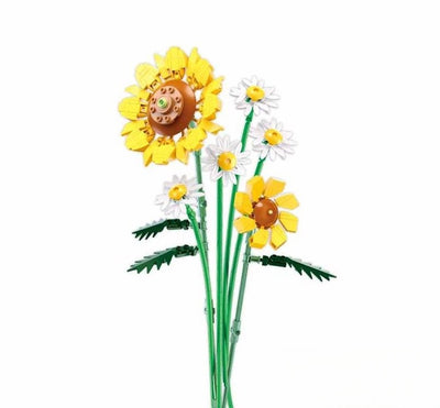 Jouets de construction Sluban fleurs tournesol – jouets de construction modèle fleurs – boîte de construction avec 329 blocs de construction – m38-b1121a – à partir de 10 ans