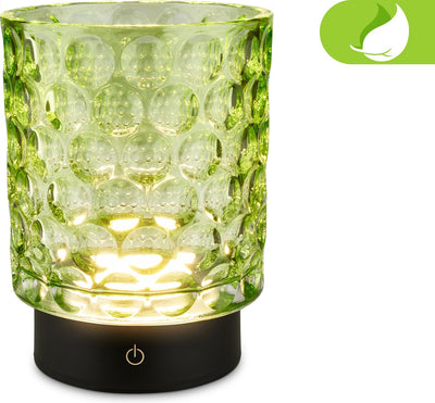 Briloner sunora - lampe de table LED sans fil ip44 - 7560019 - dimmable - tactile - sans fil - résistant aux éclaboussures - batterie et source lumineuse remplaçables - ø11 x 15 cm - vert
