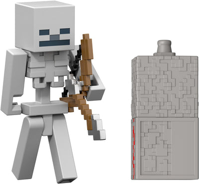 Mattel Minecraft Redstone Charged Skeleton ensemble de figurines et d'accessoires