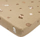 Meyco bébé animaux de la forêt drap-housse matelas pour parc - sable - 75x95cm