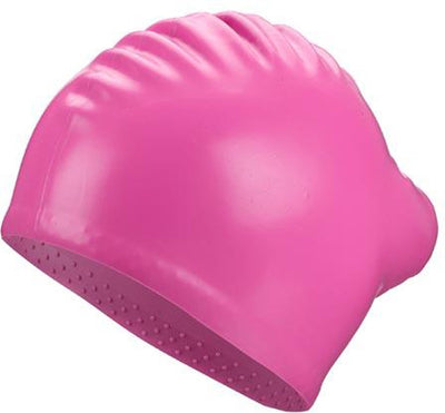 Bonnet de bain Beco - cheveux longs - rose - silicone - unisexe - taille unique