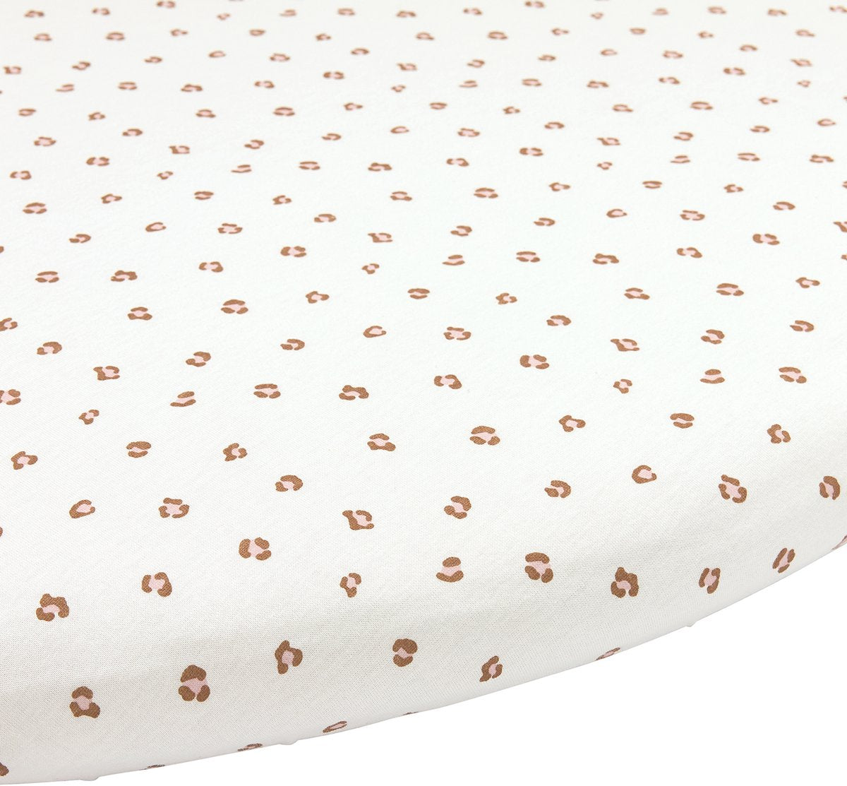 Meyco bébé mini panthère drap-housse matelas de parc rond - rose tendre - 90 95cm