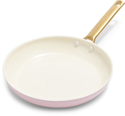 Poêle à induction en céramique Greenpan Padova rose 28 cm - sans PFA - poêle à induction - passe au four jusqu'à 200°c - passe au lave-vaisselle - poignées en acier inoxydable - rose