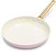 Poêle à induction en céramique Greenpan Padova rose 28 cm - sans PFA - poêle à induction - passe au four jusqu'à 200°c - passe au lave-vaisselle - poignées en acier inoxydable - rose