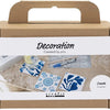 Creativ company mini hobby set décoration, sous-verres en porcelaine, bleu, 1 boîte