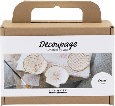 Creativ company mini hobby set découpage, coquilles de moules, rose clair, 1 boîte