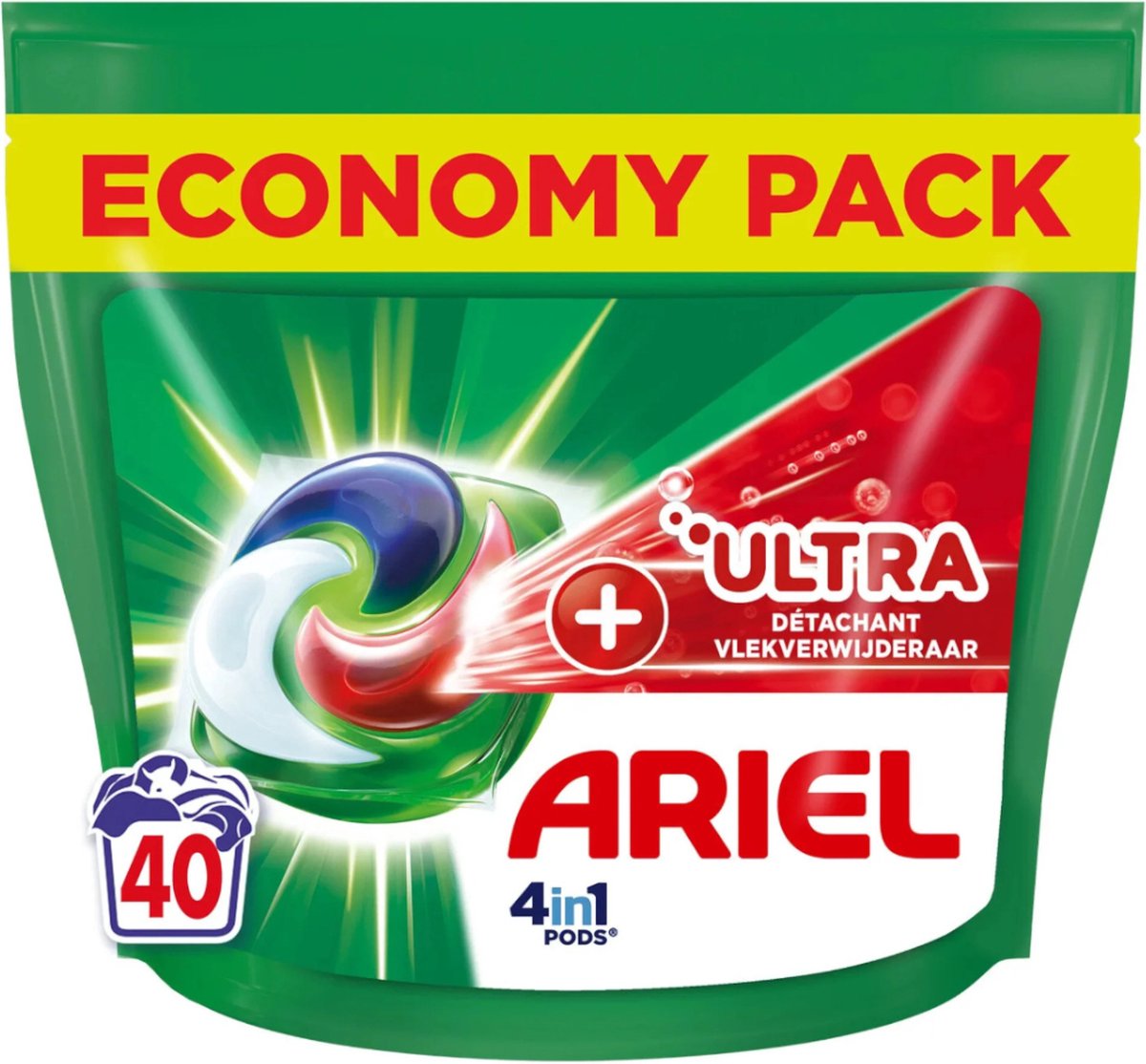 Ariel pods 4en1 - 40sc - + ultra détachant