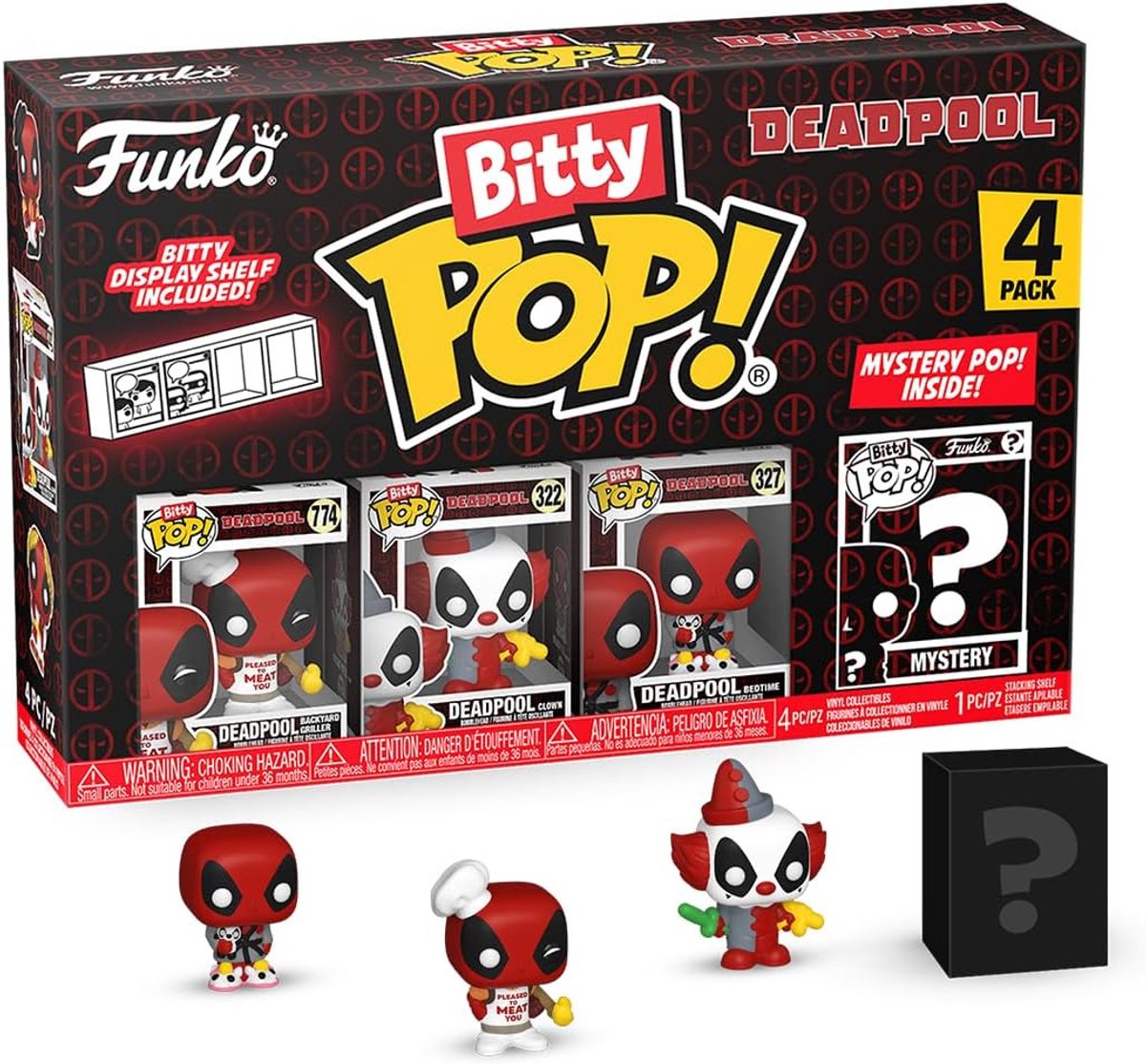 Funko Bitty Pop ! merveille : pack de 4 grillades d'arrière-cour Deadpool