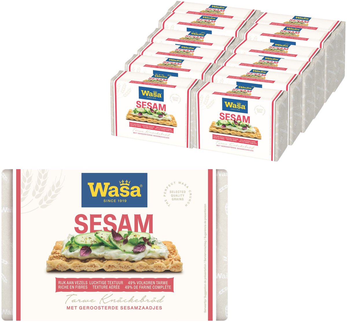 Pain croustillant au sésame Wasa - 12 x 250g