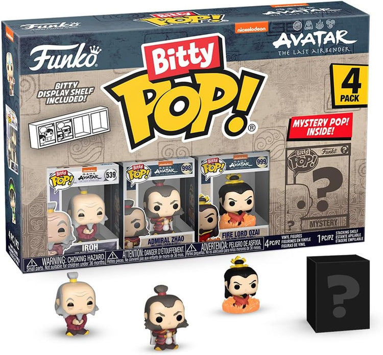 Funko Iroh, l'amiral Zhao, le seigneur du feu Ozai et Mystery Chase - Bitty Pop ! - avatar le dernier maître de l'air - 2 cm