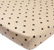 Meyco baby sweet heart drap-housse matelas pour parc - sable doux noir - 75x95cm