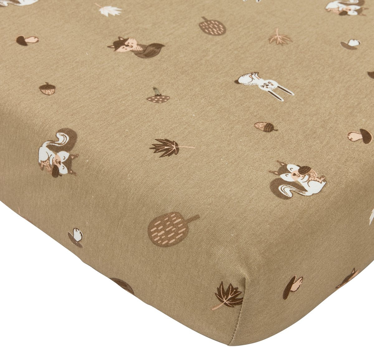Meyco drap housse bébé animaux de la forêt lit junior - sable - 70x140 150cm