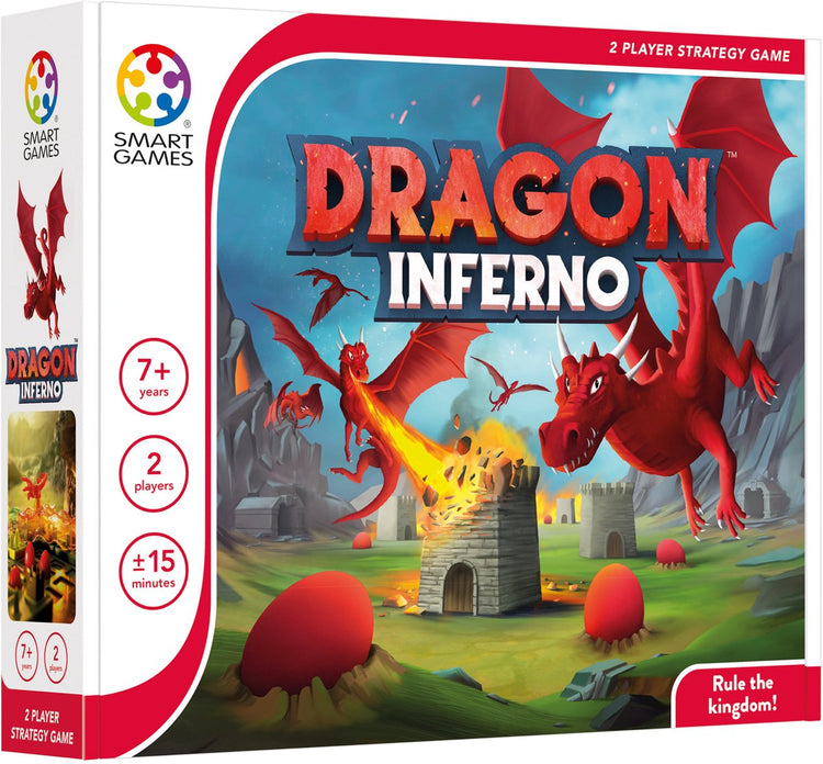 Smartgames dragon inferno - jeu de plateau stratégique - jeu de pose tactique pour 2 joueurs - à partir de 7 ans