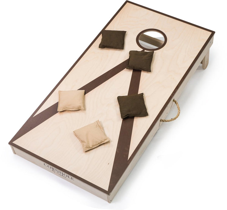Engelhart Cornhole – Kit de compétition unique – 120 x 60 cm – Bois de bouleau – comprenant 2 x 4 sacs et un sac de transport – Jeu de lancer en plein air pour s'entraîner et jouer en s'amusant –