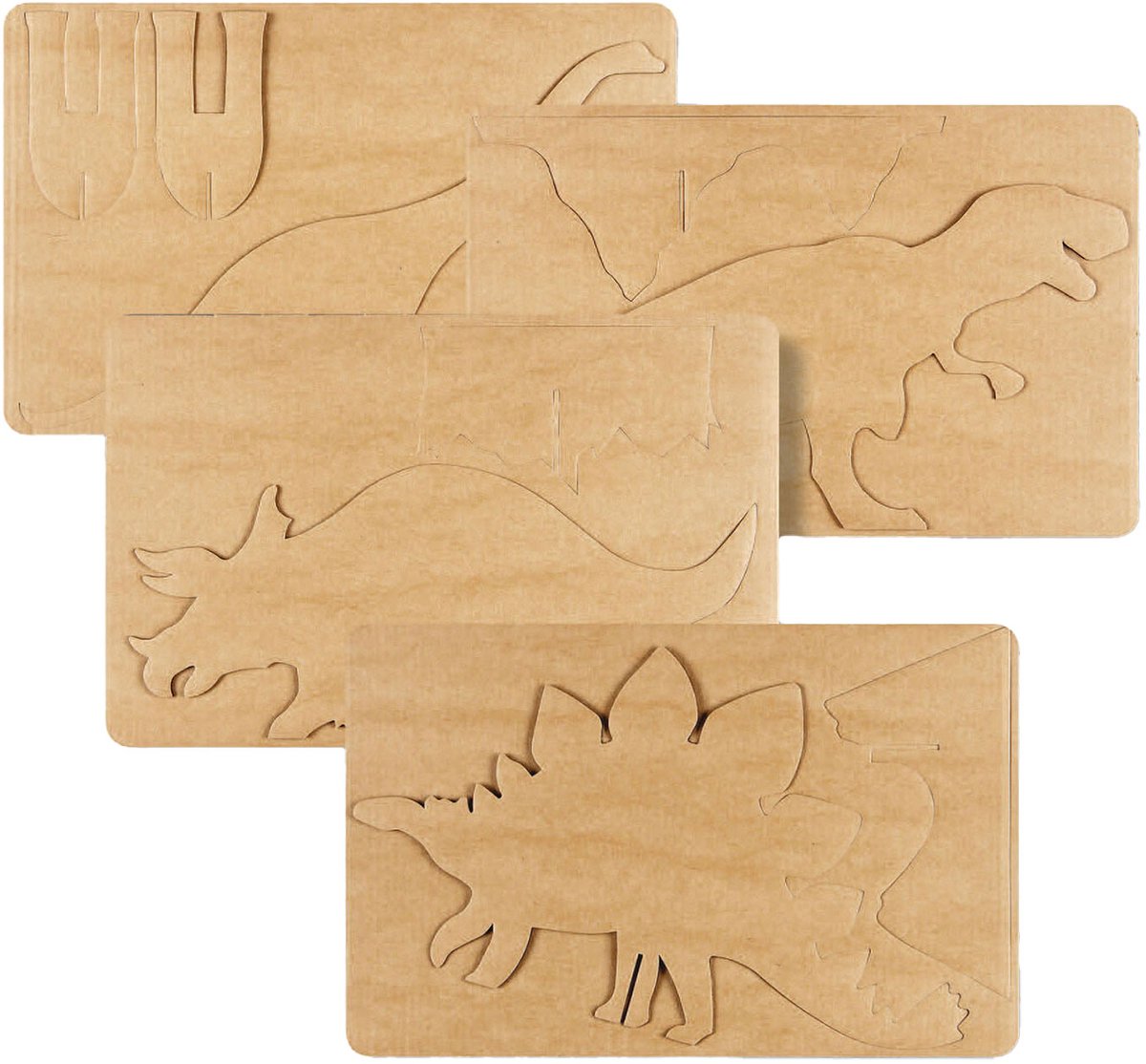 Cartes de décoration de Playmais Dino, 4st.