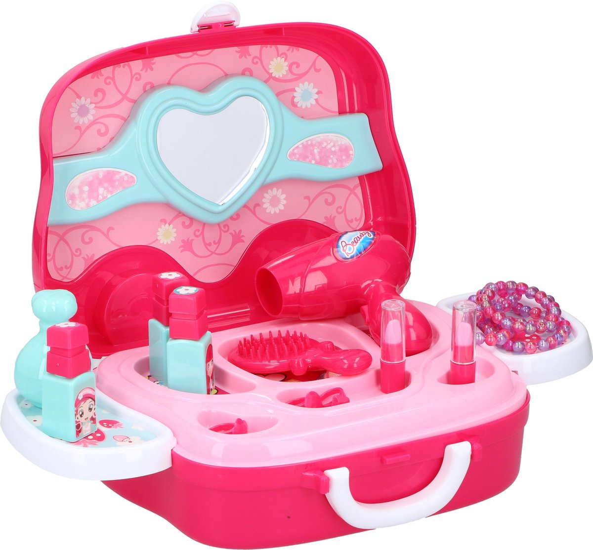 Trousse de beauté Eddy Toys - Princesses - 25 cm - Rose - 19 pièces