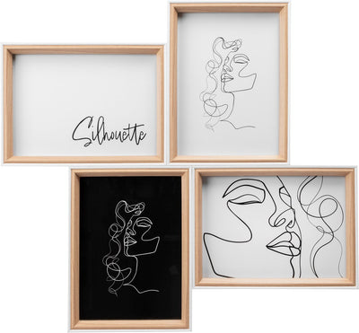 Silhouette Walther - galerie cadre en bois - format photo 4x13x18 cm - nature
