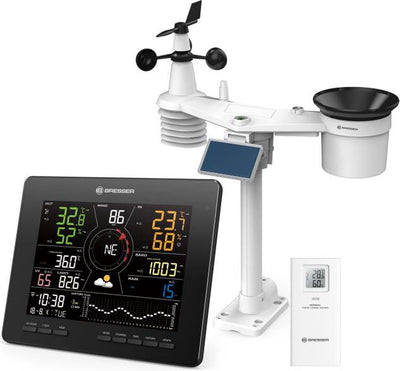 Station météo Bresser - WLAN 4cast - Capteur 7 en 1 avec panneau solaire - avec données de mesure étendues