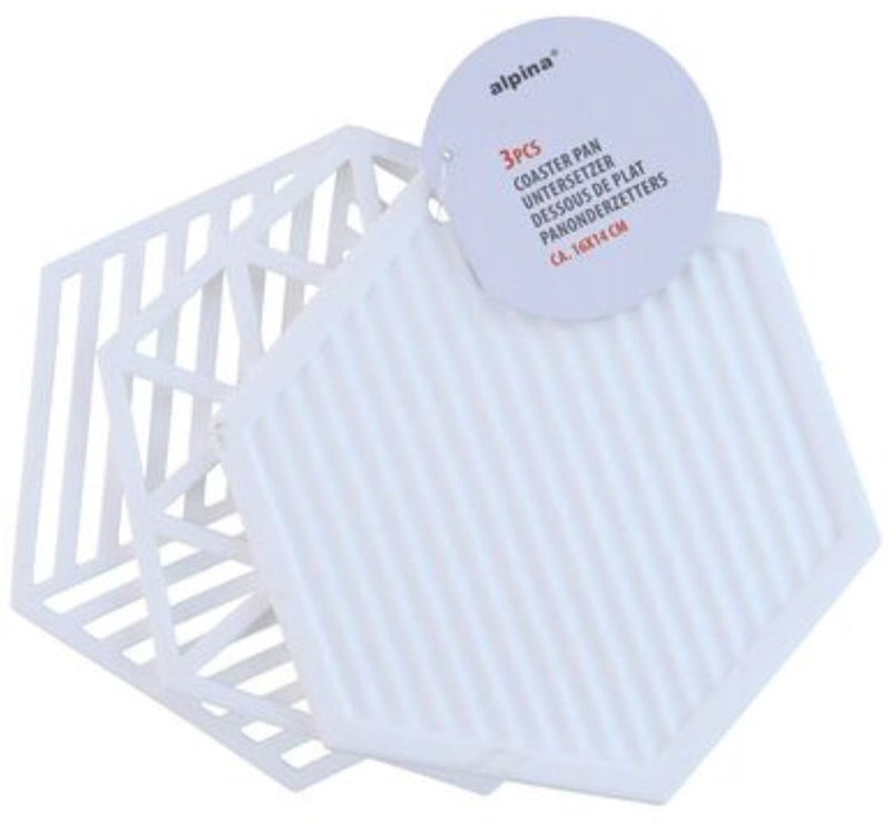 Sous-verres hexagonaux Alpina 3 pièces