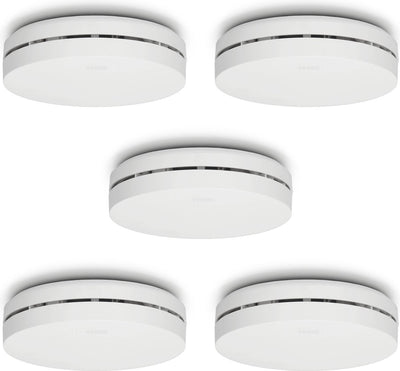 Détecteur de fumée Alecto sa300 pack de 5 - batterie 10 ans - conforme à la norme européenne EN14604 - 5 pièces