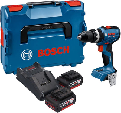Bosch bleu gsb 18v-65 perceuse visseuse à percussion sans fil | 2x chargeur GBA 18v 5,0 ah gal 18v-40 - 06019n3303