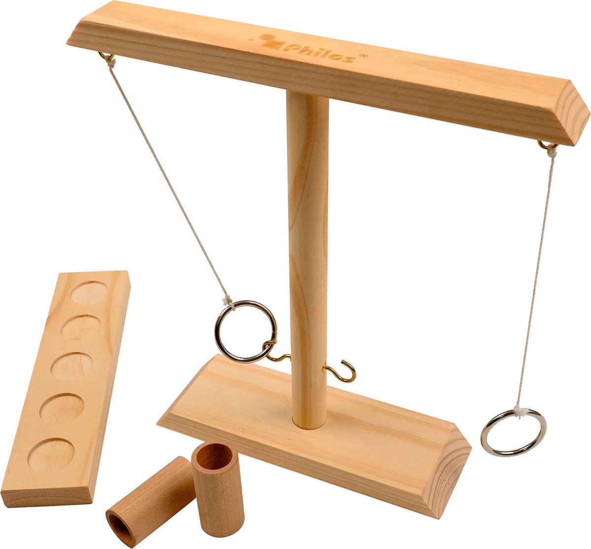 Jeu d'adresse Philos balancer l'anneau jeu de lancer d'anneau en bois fsc.