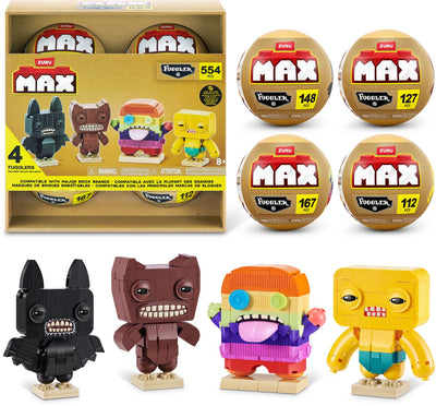 Max build more collection de briques de construction fugglers haut de gamme, pack de 4 par zuru