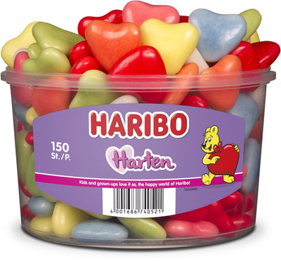 Coeurs en mousse Haribo (150 pièces)