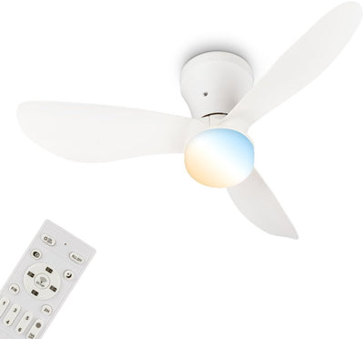 Briloner lufito - ventilateur de plafond avec éclairage - plafonnier LED avec ventilateur - lampe ventilateur mode été et hiver - dimmable - CCT - ø78cm - blanc