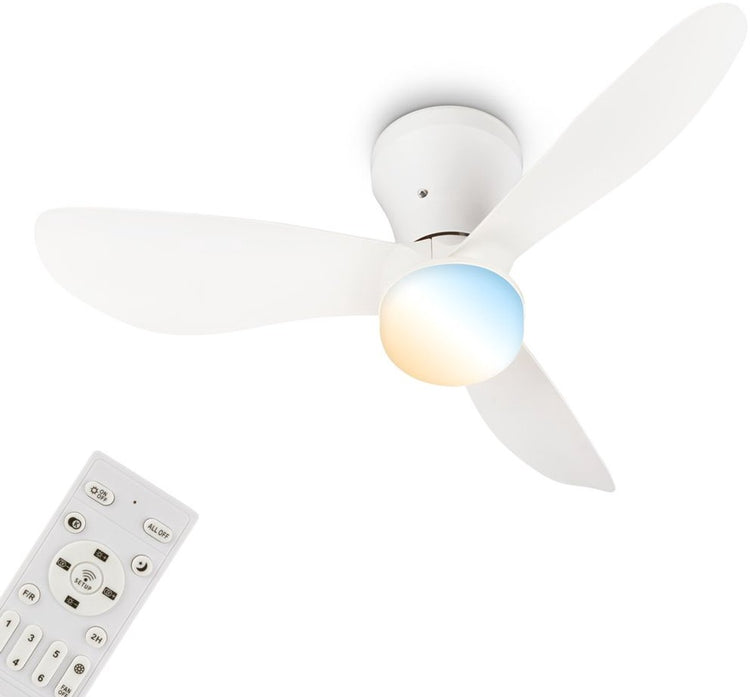 Briloner lufito - ventilateur de plafond avec éclairage - plafonnier LED avec ventilateur - lampe ventilateur mode été et hiver - dimmable - CCT - ø78cm - blanc