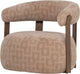 Fauteuil Woood Foon - tissu texturé - sable - 78x82x73