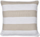 Coussin décoratif rayé Riviera maison - 45x45 cm - sable